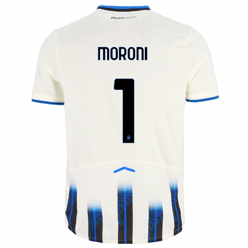 ילדים Tommaso Moroni #1 לבן כחול הרחק ג'רזי 2025/26 חולצה קצרה
