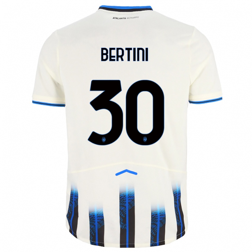 ילדים טומאסו ברתיני #30 לבן כחול הרחק ג'רזי 2025/26 חולצה קצרה