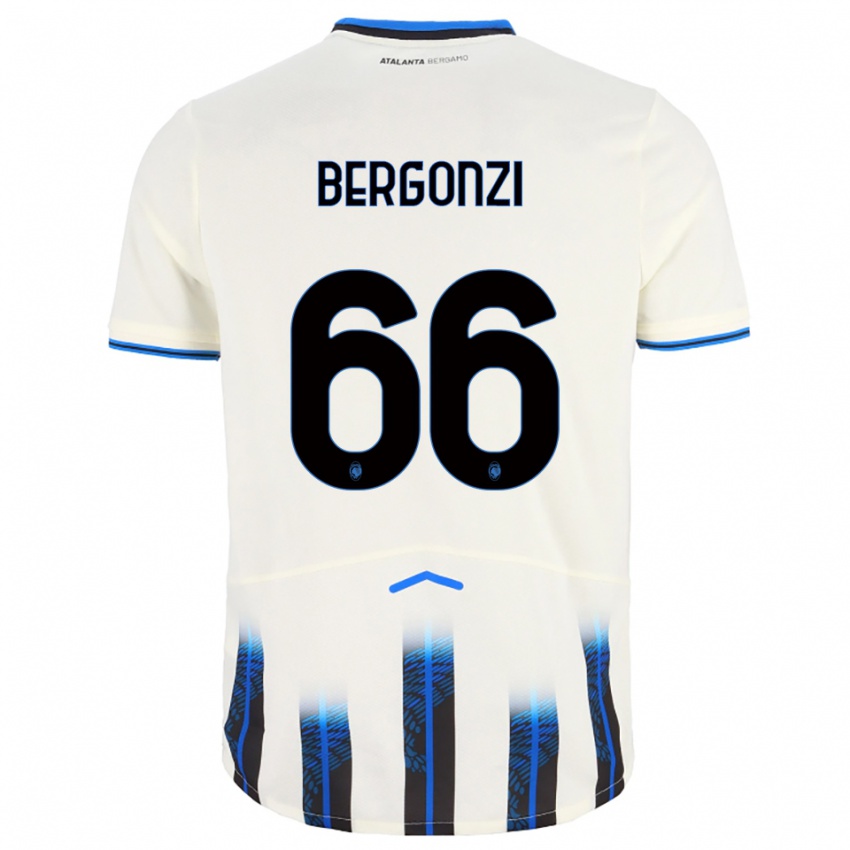 ילדים פדריקו ברגונצי #66 לבן כחול הרחק ג'רזי 2025/26 חולצה קצרה