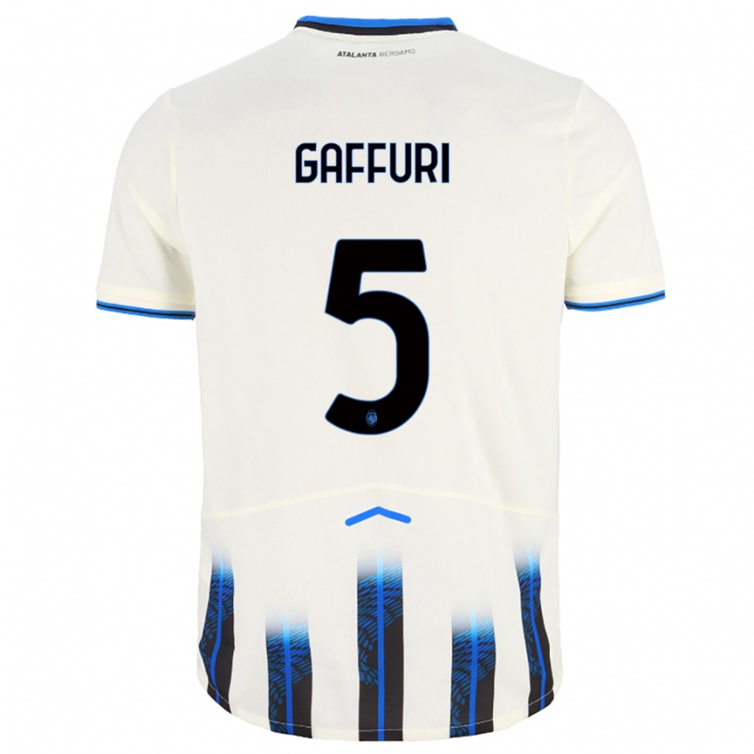 ילדים Metash Gaffuri #5 לבן כחול הרחק ג'רזי 2025/26 חולצה קצרה