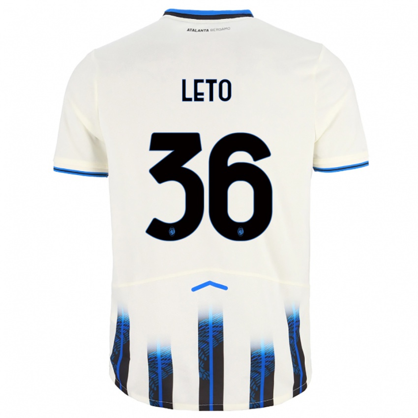 ילדים Manuel Leto #36 לבן כחול הרחק ג'רזי 2025/26 חולצה קצרה