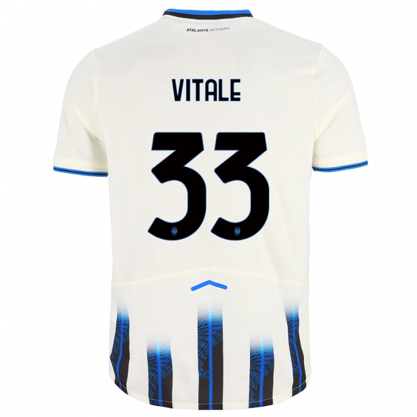 ילדים פרנצ'סקה ויטלה #33 לבן כחול הרחק ג'רזי 2025/26 חולצה קצרה