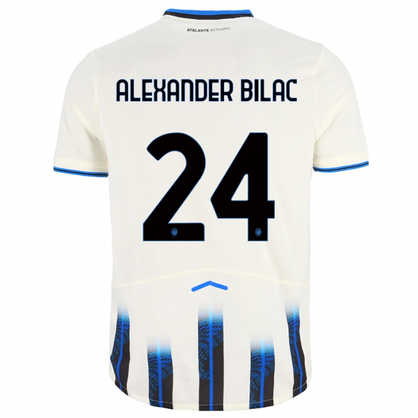 ילדים Max Alexander Bilac #24 לבן כחול הרחק ג'רזי 2025/26 חולצה קצרה