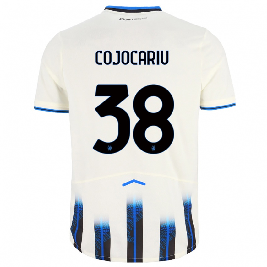 ילדים Raul Cojocariu #38 לבן כחול הרחק ג'רזי 2025/26 חולצה קצרה