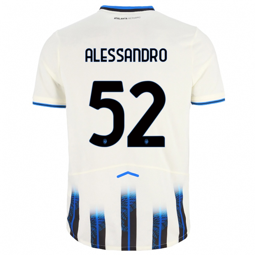 ילדים Alessandro Rinaldi #52 לבן כחול הרחק ג'רזי 2025/26 חולצה קצרה