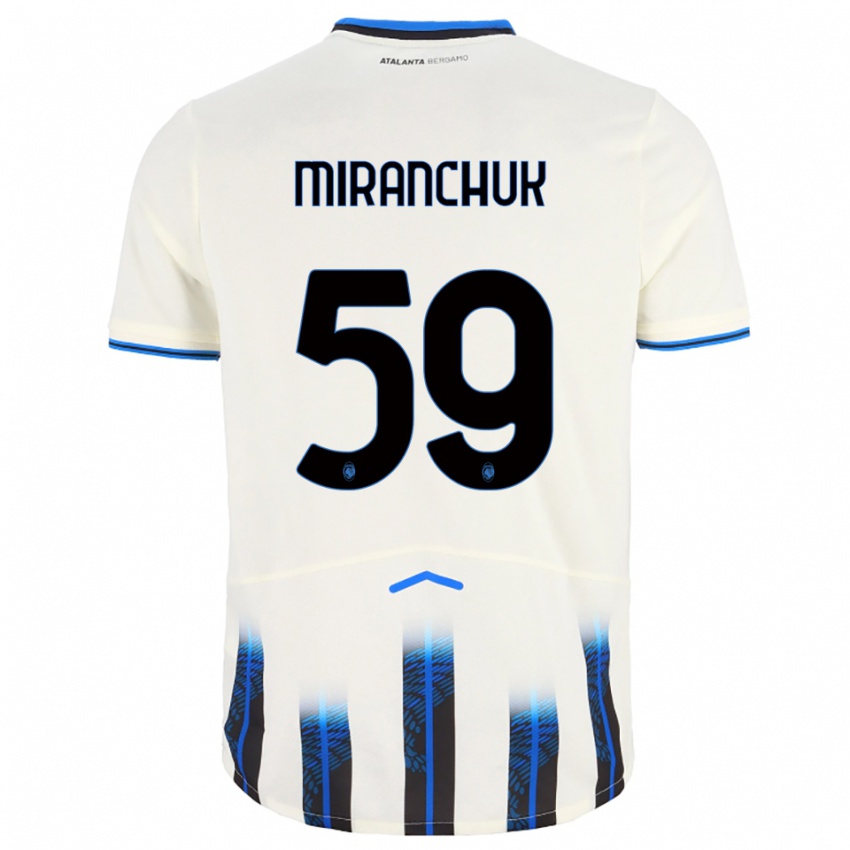 ילדים אלכסיי מיראנצ'וק #59 לבן כחול הרחק ג'רזי 2025/26 חולצה קצרה