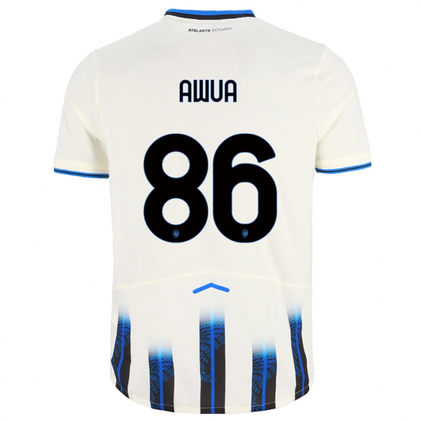 ילדים תאופילוס אווה #86 לבן כחול הרחק ג'רזי 2025/26 חולצה קצרה