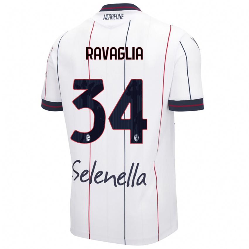 ילדים פדריקו רבגליה #34 לבן כחול מלכותי הרחק ג'רזי 2025/26 חולצה קצרה