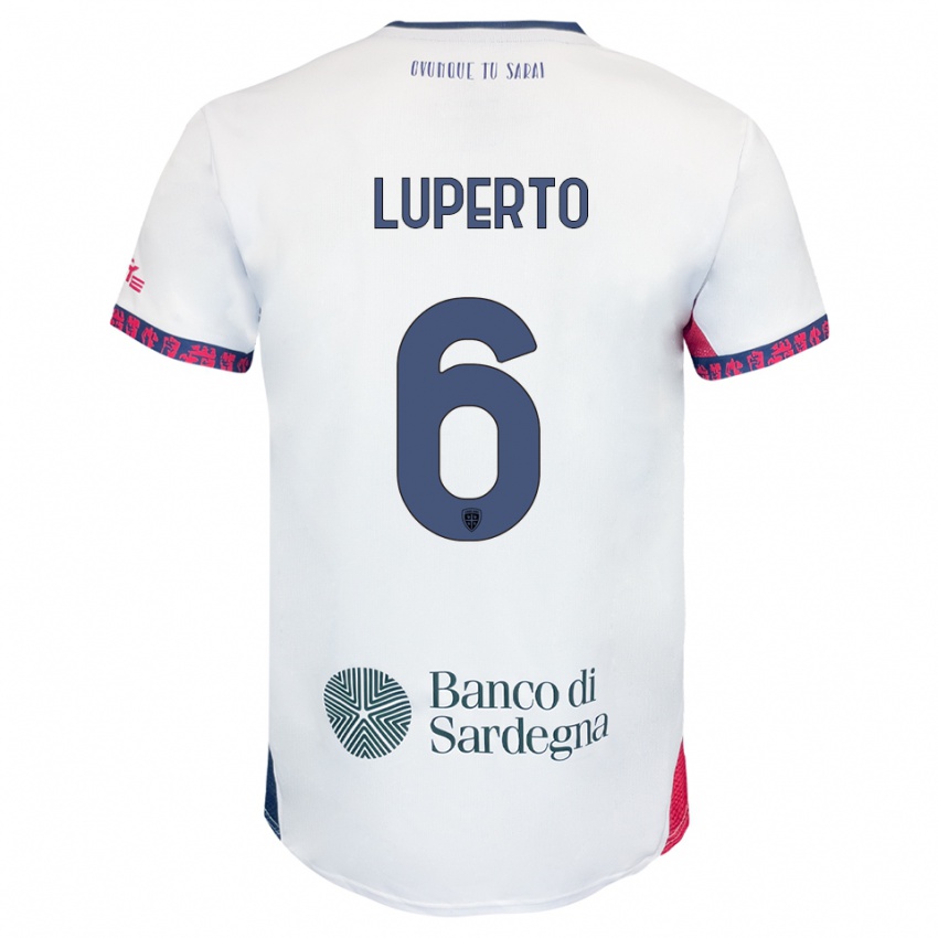 ילדים סבסטיאנו לופרטו #6 לבן נייבי אדום הרחק ג'רזי 2025/26 חולצה קצרה