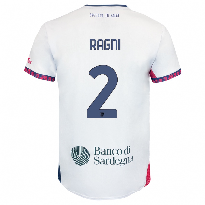 ילדים Michele Ragni #2 לבן נייבי אדום הרחק ג'רזי 2025/26 חולצה קצרה