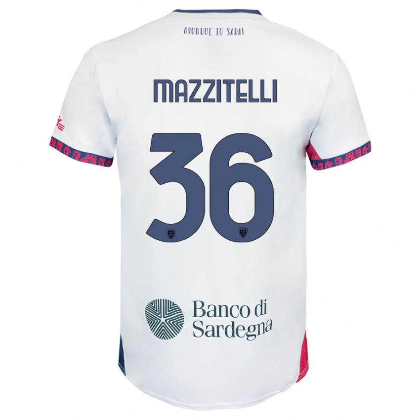 ילדים לוקה ממציטלי #36 לבן נייבי אדום הרחק ג'רזי 2025/26 חולצה קצרה