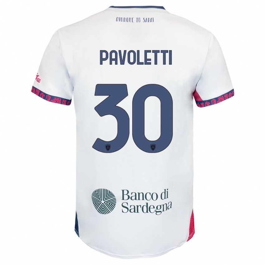 ילדים לאונרדו פאבולטי #30 לבן נייבי אדום הרחק ג'רזי 2025/26 חולצה קצרה