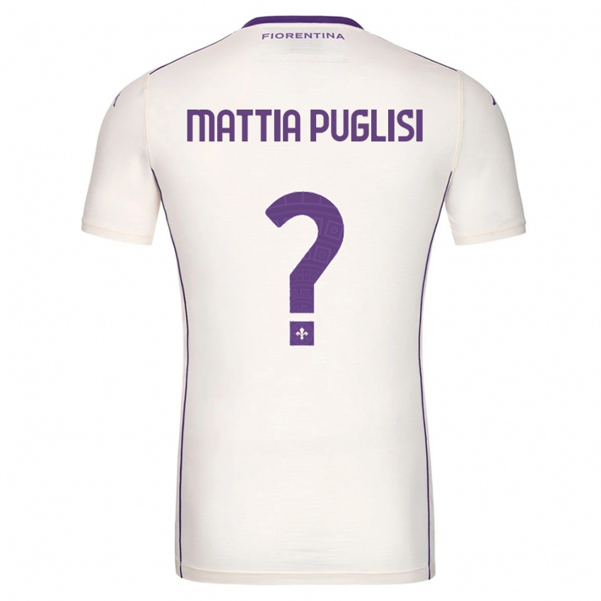 ילדים Luca Mattia Puglisi #0 לבן סגול אדום הרחק ג'רזי 2025/26 חולצה קצרה