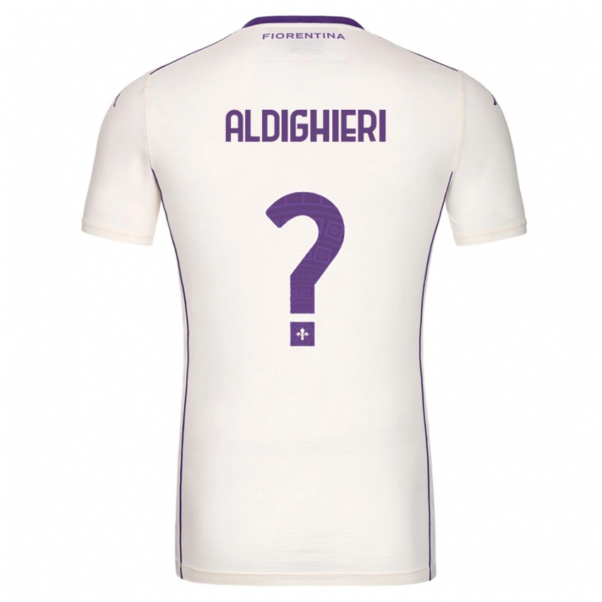 ילדים Benedetto Aldighieri #0 לבן סגול אדום הרחק ג'רזי 2025/26 חולצה קצרה