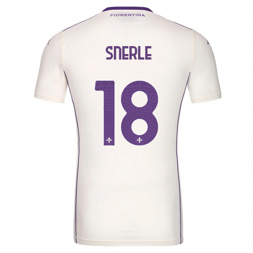 ילדים Emma Strøm Snerle #18 לבן סגול אדום הרחק ג'רזי 2025/26 חולצה קצרה