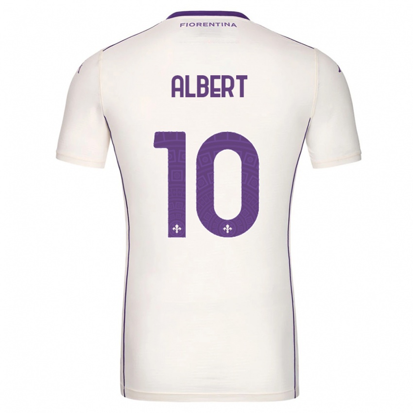 ילדים אלברט גודמונדסון #10 לבן סגול אדום הרחק ג'רזי 2025/26 חולצה קצרה