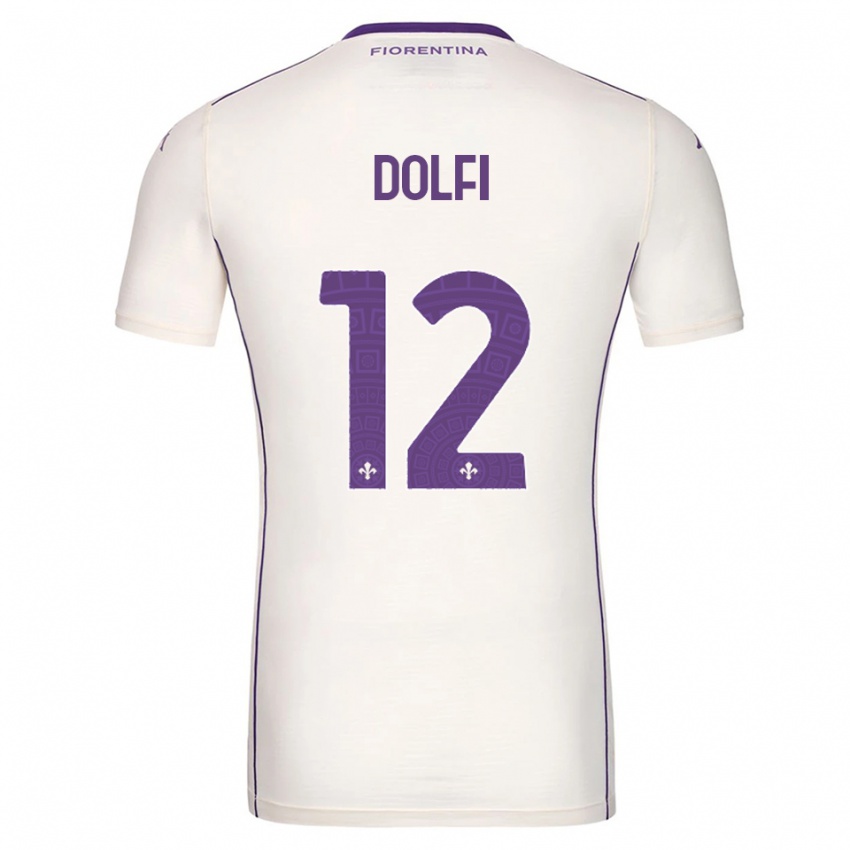 ילדים ברנדו דולפי #12 לבן סגול אדום הרחק ג'רזי 2025/26 חולצה קצרה