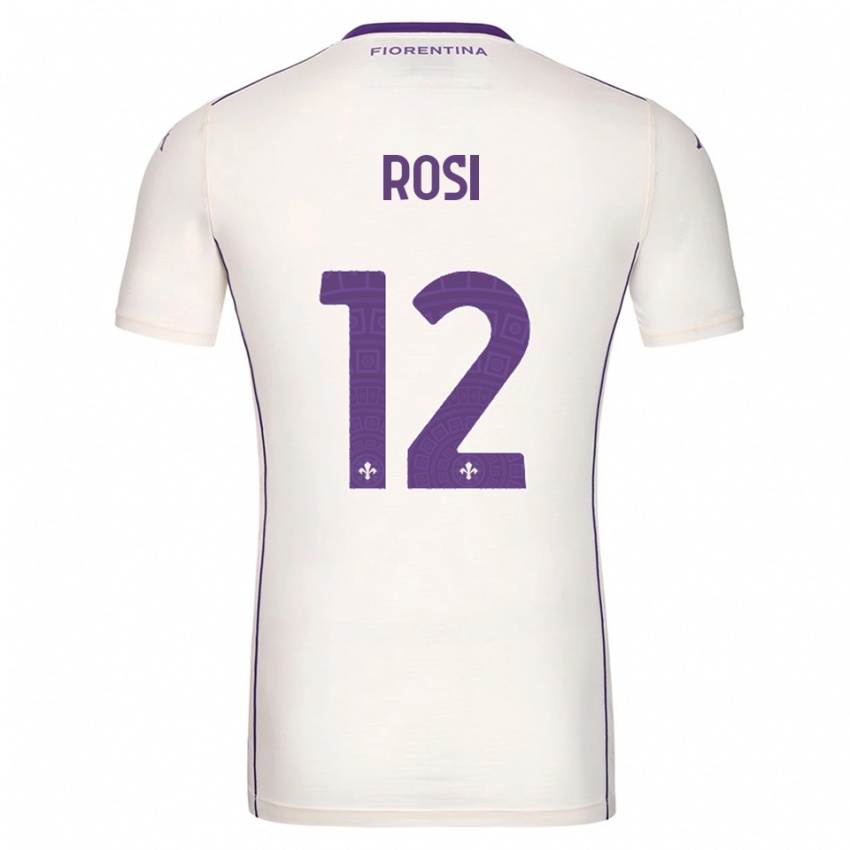 ילדים Ettore Rosi #12 לבן סגול אדום הרחק ג'רזי 2025/26 חולצה קצרה