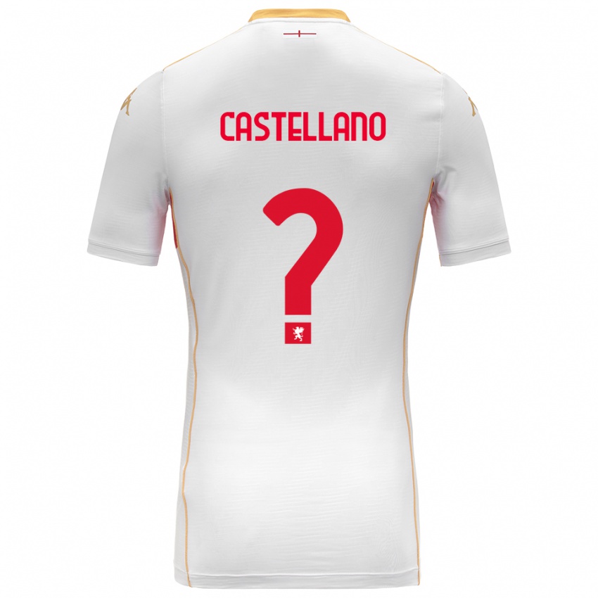 ילדים Cristiano Castellano #0 לבן אדום הרחק ג'רזי 2025/26 חולצה קצרה