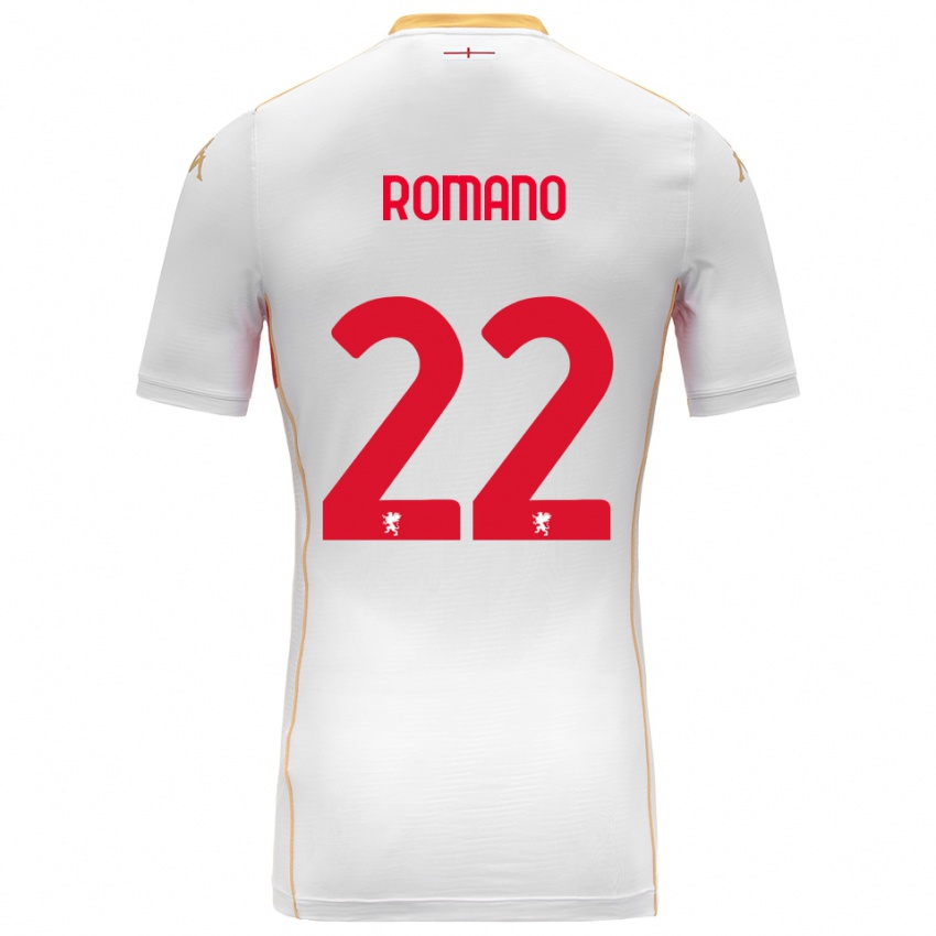 ילדים Andrew Romano #22 לבן אדום הרחק ג'רזי 2025/26 חולצה קצרה