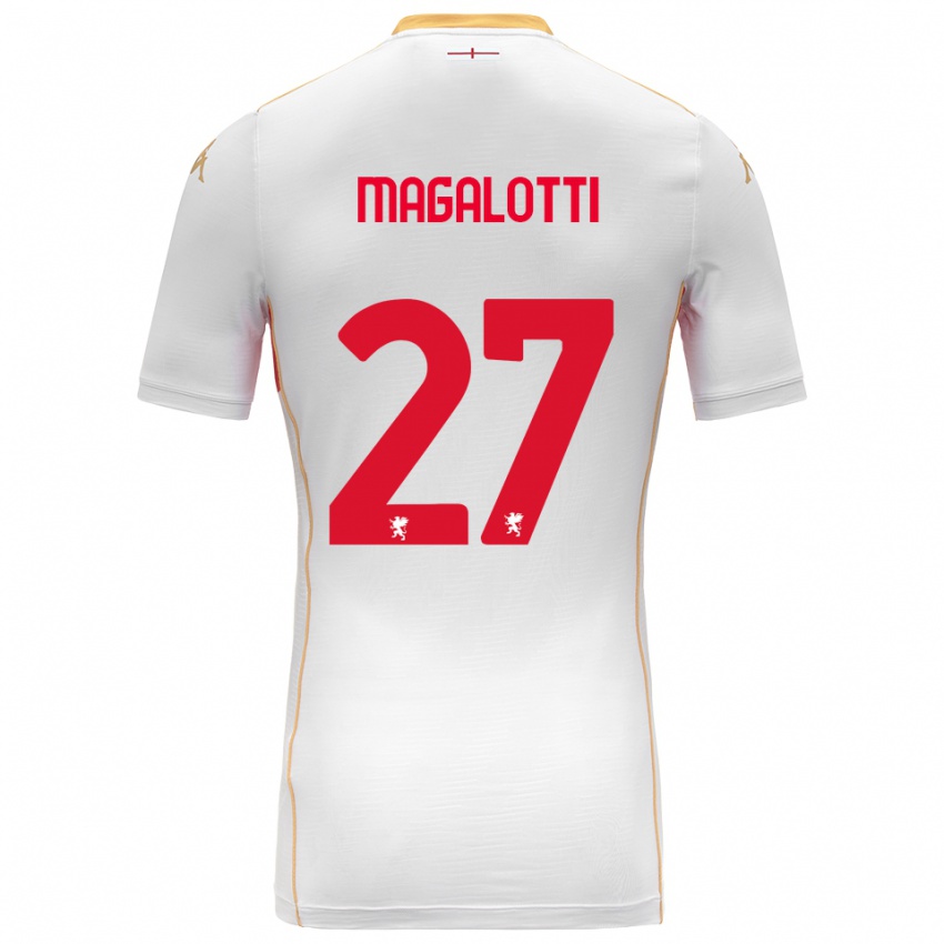 ילדים גבריאל מגלוטי #27 לבן אדום הרחק ג'רזי 2025/26 חולצה קצרה