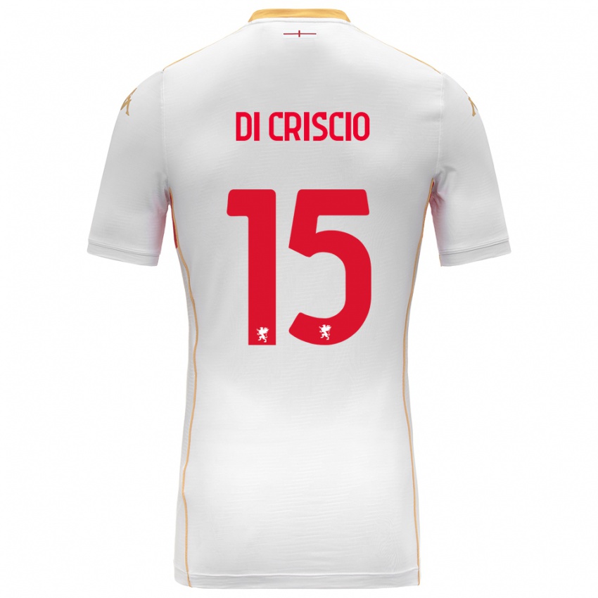 ילדים פדריקה די קריסטיו #15 לבן אדום הרחק ג'רזי 2025/26 חולצה קצרה