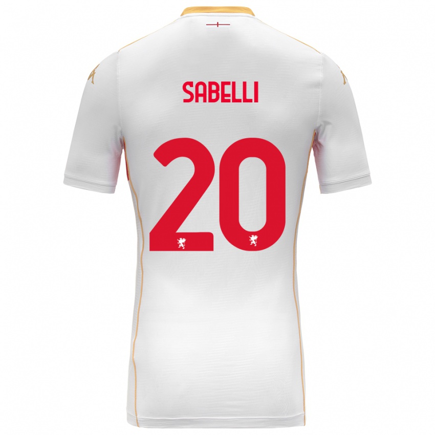 ילדים סטפנו סבלי #20 לבן אדום הרחק ג'רזי 2025/26 חולצה קצרה