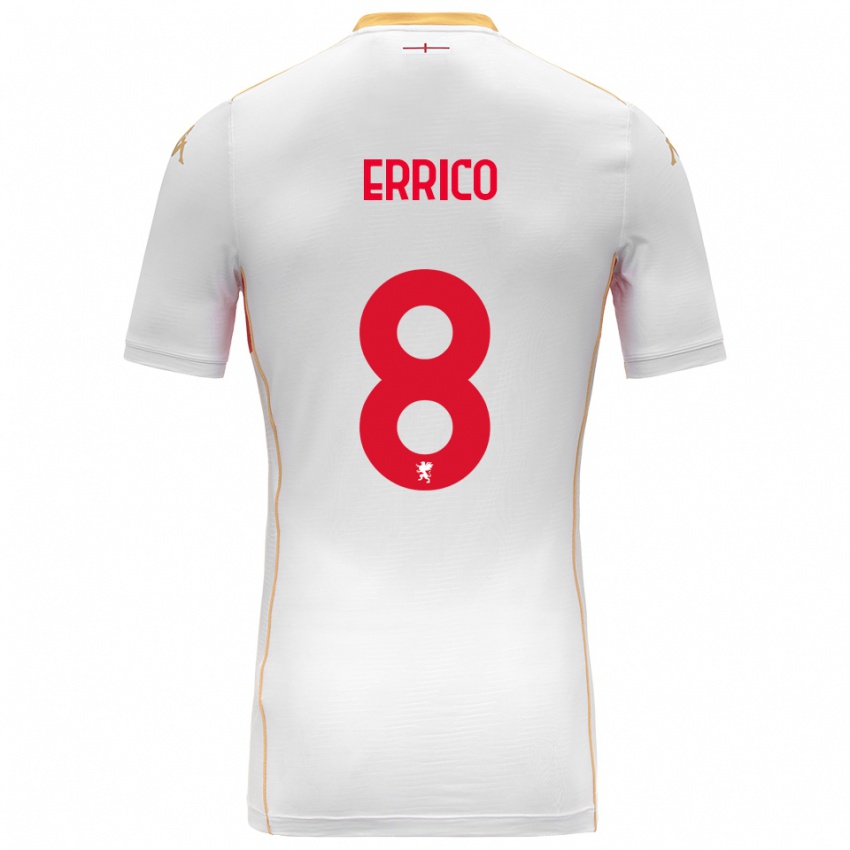 ילדים אמה אריקו #8 לבן אדום הרחק ג'רזי 2025/26 חולצה קצרה