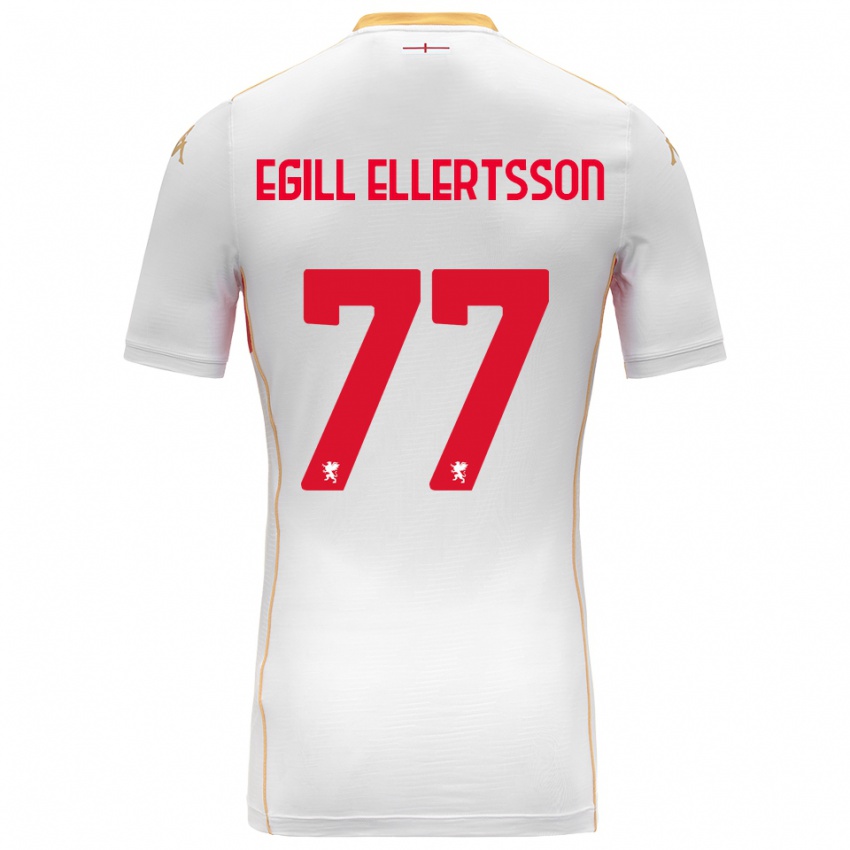 ילדים מיקאל אגיל אלרטסון #77 לבן אדום הרחק ג'רזי 2025/26 חולצה קצרה