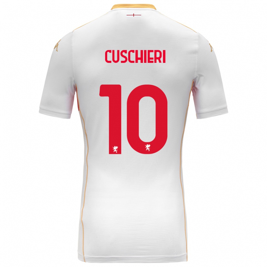 ילדים רחל קוסקיירי #10 לבן אדום הרחק ג'רזי 2025/26 חולצה קצרה