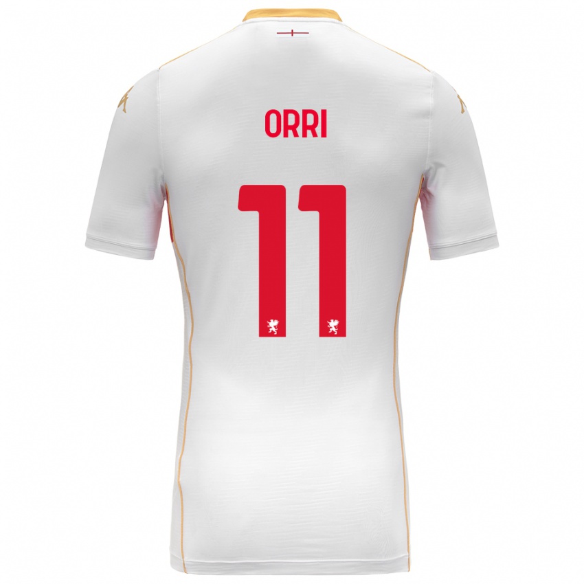 ילדים אגוסט אורי תורסטיינסון #11 לבן אדום הרחק ג'רזי 2025/26 חולצה קצרה