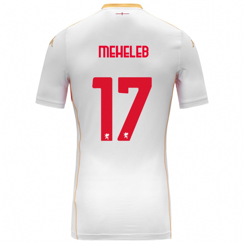 ילדים Sami Meheleb #17 לבן אדום הרחק ג'רזי 2025/26 חולצה קצרה