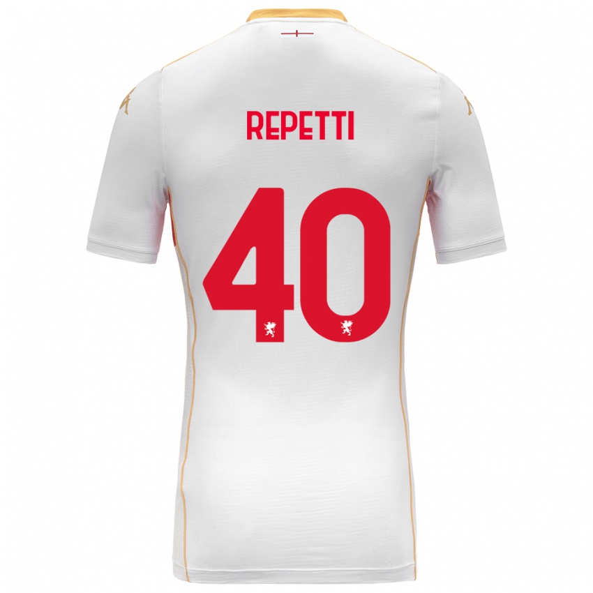 ילדים Chiara Repetti #40 לבן אדום הרחק ג'רזי 2025/26 חולצה קצרה