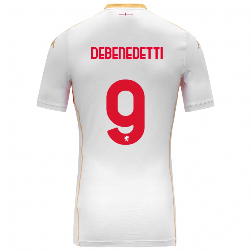 ילדים אלסנדרו דבנדטי #9 לבן אדום הרחק ג'רזי 2025/26 חולצה קצרה