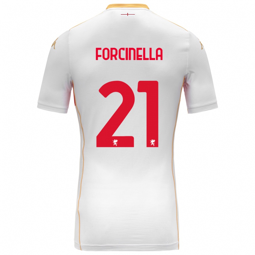 ילדים קאמילה פורצ'ינלה #21 לבן אדום הרחק ג'רזי 2025/26 חולצה קצרה