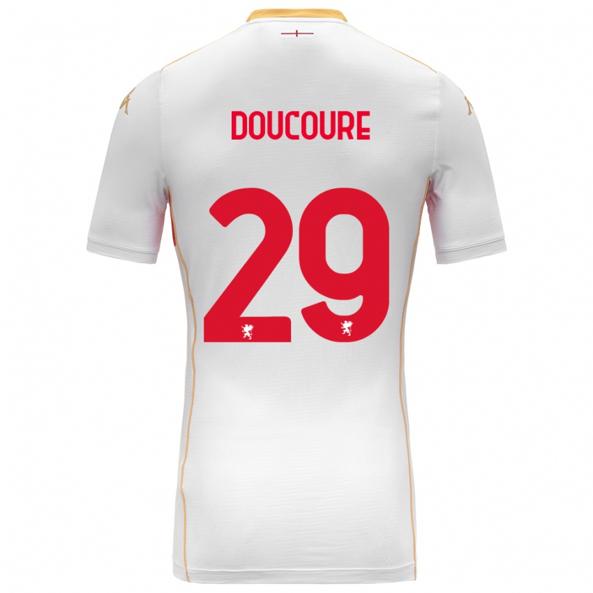 ילדים מאמדי דוקור #29 לבן אדום הרחק ג'רזי 2025/26 חולצה קצרה