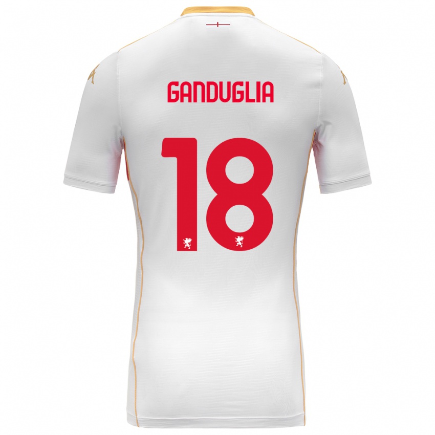 ילדים לוקה גנדוליה #18 לבן אדום הרחק ג'רזי 2025/26 חולצה קצרה