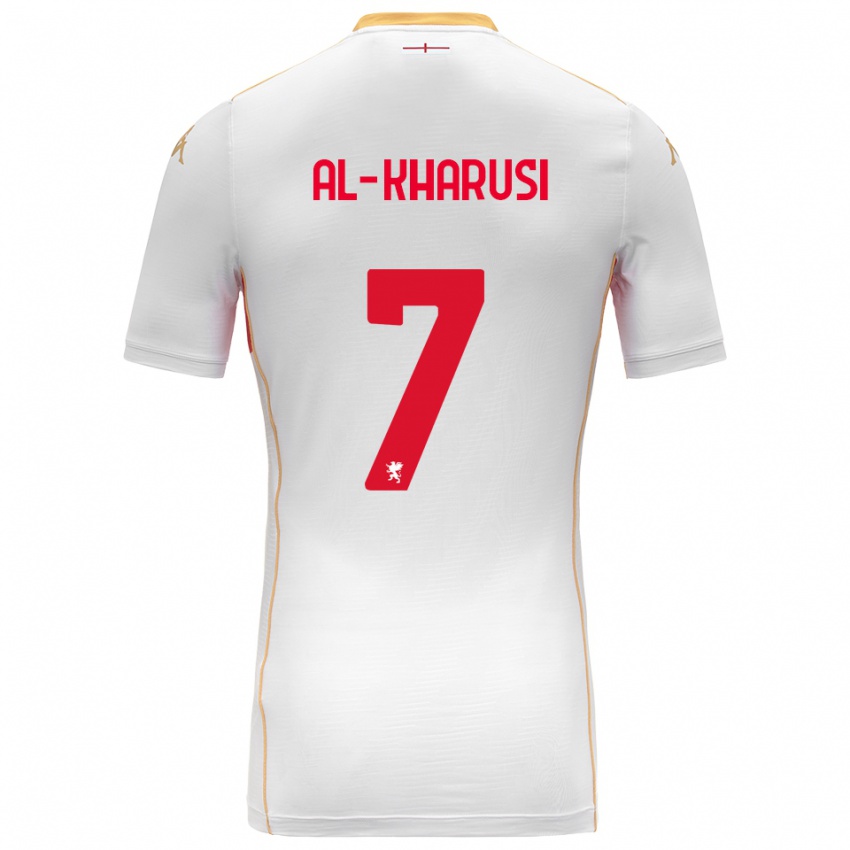 ילדים Suhayb Al-Kharusi #7 לבן אדום הרחק ג'רזי 2025/26 חולצה קצרה