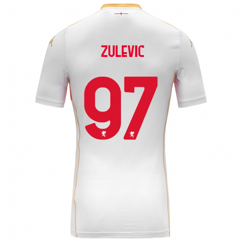 ילדים אדם ז׳ולביץ׳ #97 לבן אדום הרחק ג'רזי 2025/26 חולצה קצרה