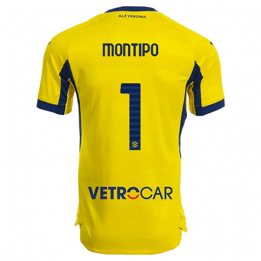 ילדים לורנצו מונטיפו #1 צהוב נייבי הרחק ג'רזי 2025/26 חולצה קצרה