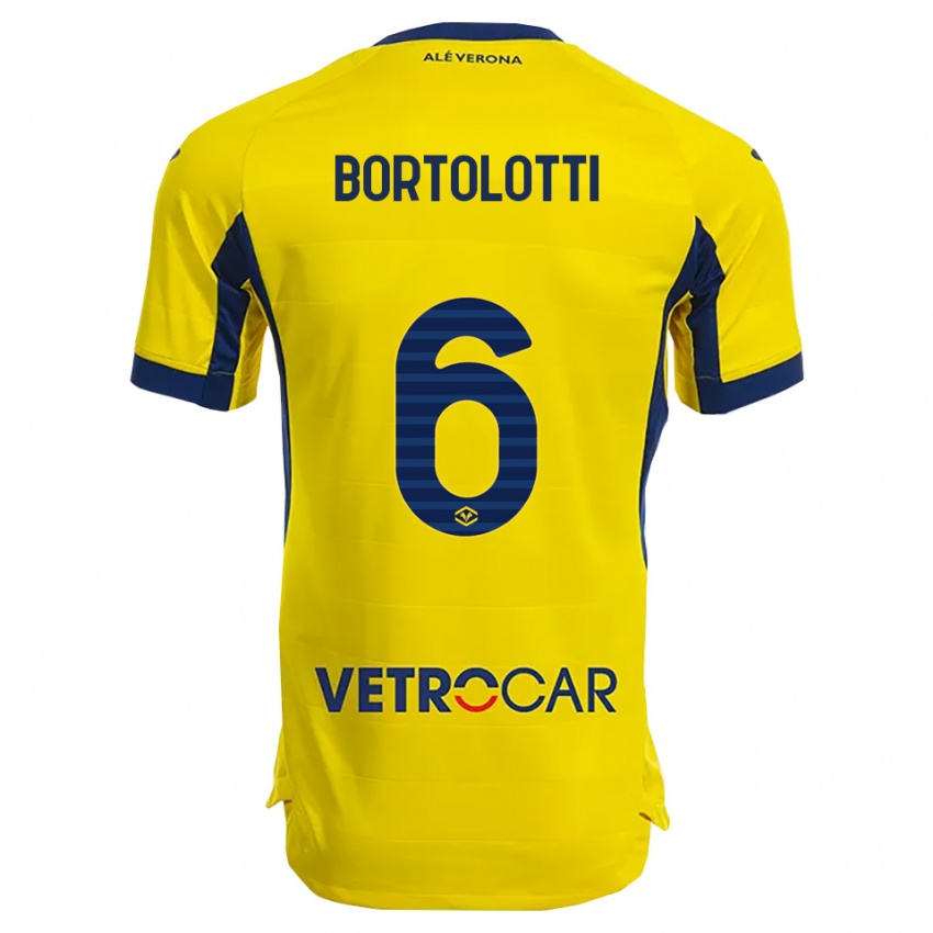 ילדים Marco Bortolotti #6 צהוב נייבי הרחק ג'רזי 2025/26 חולצה קצרה