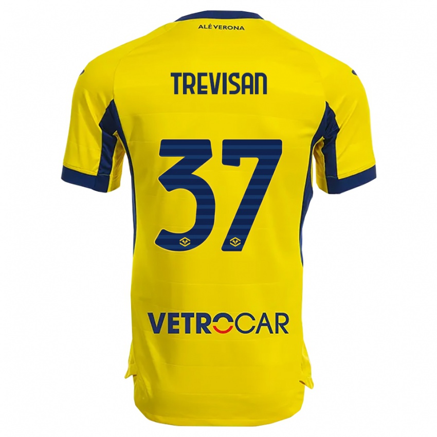 ילדים מייקל טרוויזן #37 צהוב נייבי הרחק ג'רזי 2025/26 חולצה קצרה