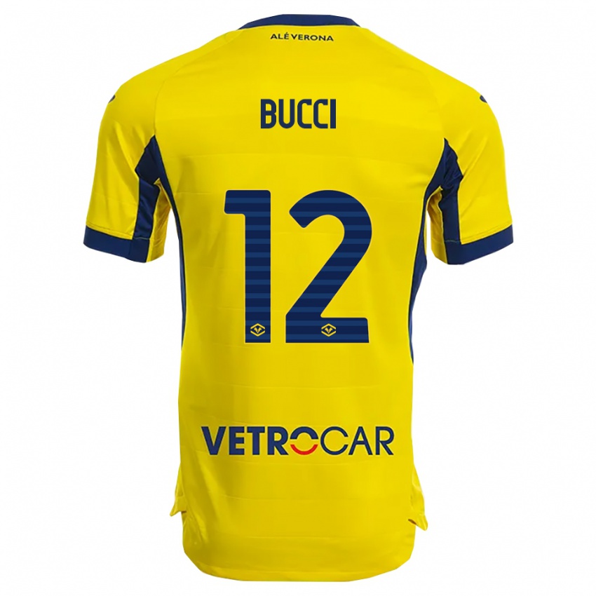 ילדים Irene Bucci #12 צהוב נייבי הרחק ג'רזי 2025/26 חולצה קצרה