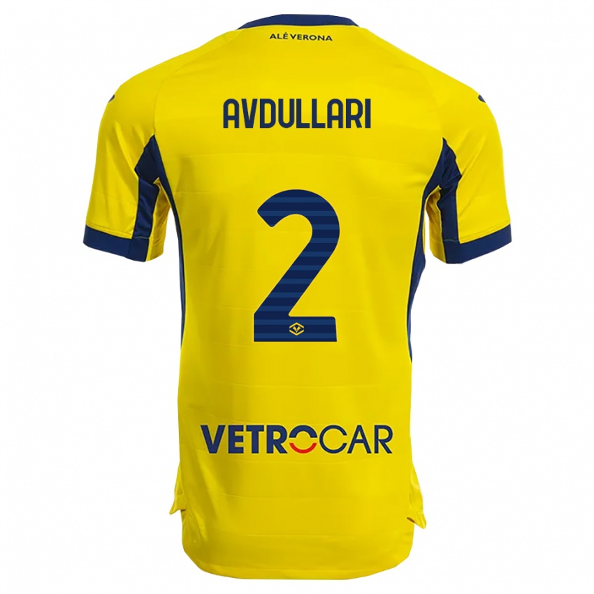 ילדים דויד אבדולרי #2 צהוב נייבי הרחק ג'רזי 2025/26 חולצה קצרה