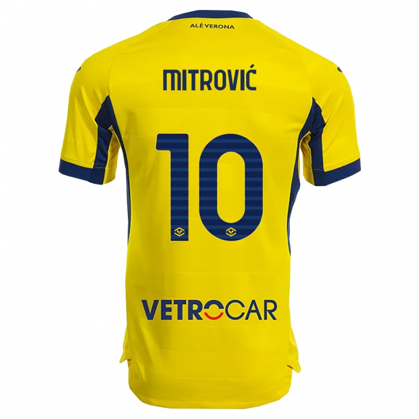 ילדים Stefan Mitrović #10 צהוב נייבי הרחק ג'רזי 2025/26 חולצה קצרה