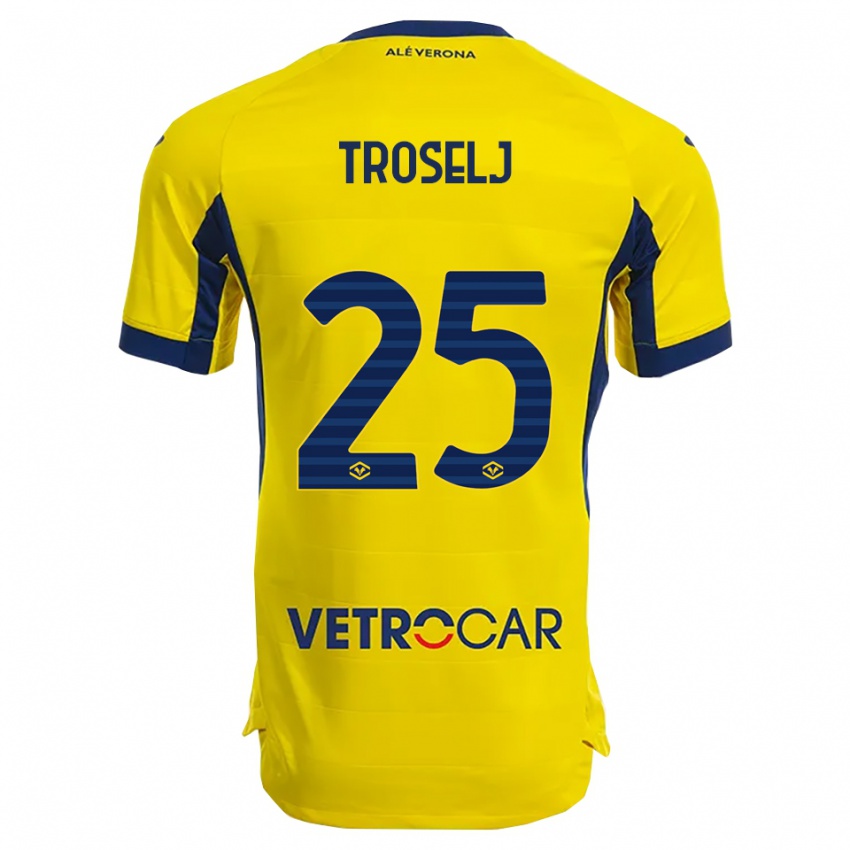 ילדים איתן טרוסלי #25 צהוב נייבי הרחק ג'רזי 2025/26 חולצה קצרה