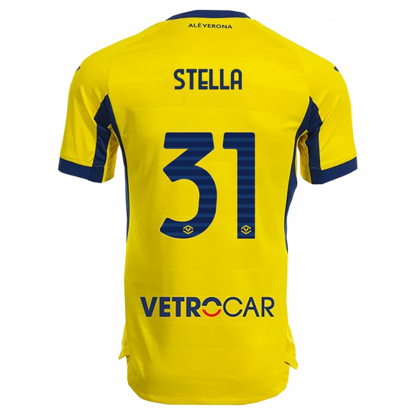 ילדים קווין סטלה #31 צהוב נייבי הרחק ג'רזי 2025/26 חולצה קצרה