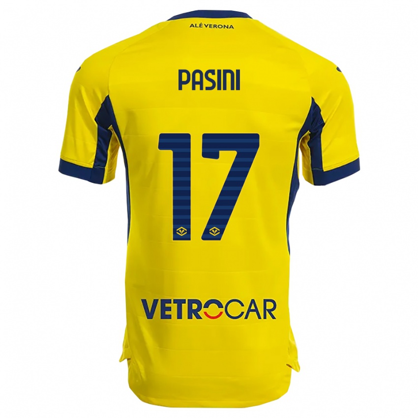 ילדים ורוניקה פאזיני #17 צהוב נייבי הרחק ג'רזי 2025/26 חולצה קצרה