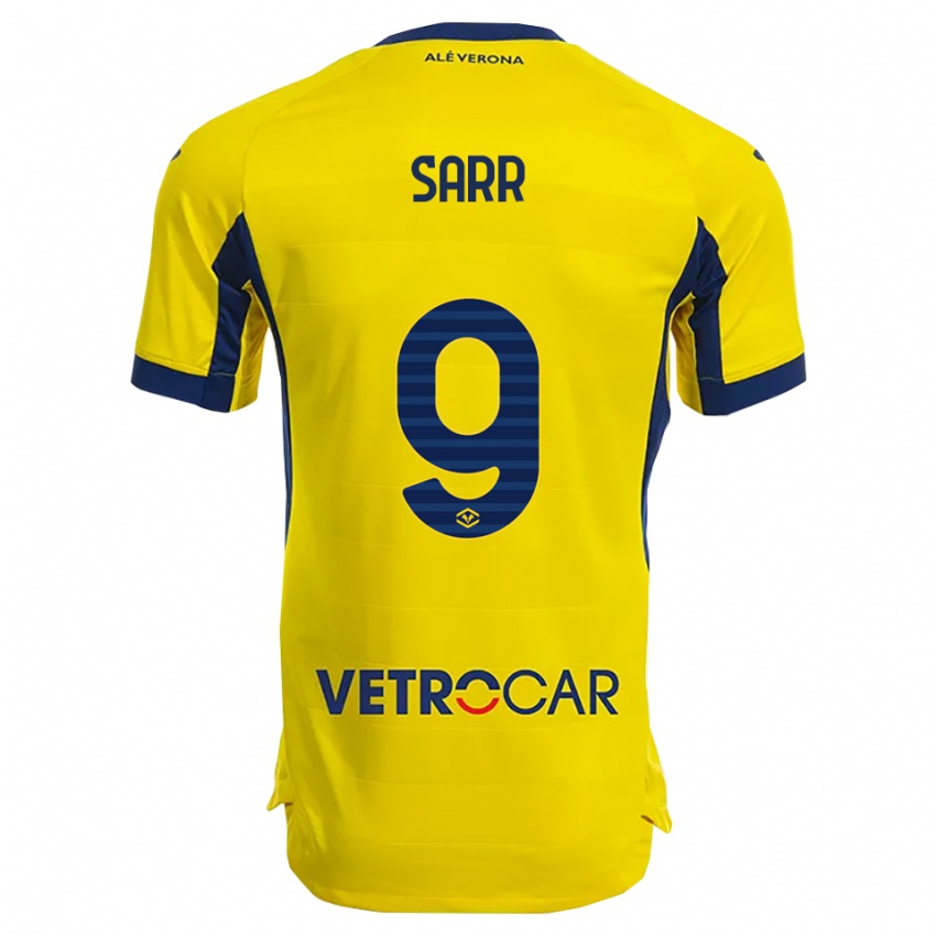 ילדים אמין סאר #9 צהוב נייבי הרחק ג'רזי 2025/26 חולצה קצרה