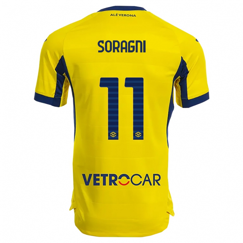 ילדים אלברטו סוראגני #11 צהוב נייבי הרחק ג'רזי 2025/26 חולצה קצרה